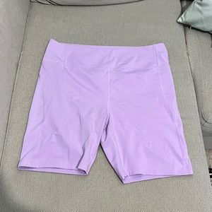 Lavender girlfriend collective high rise bike short